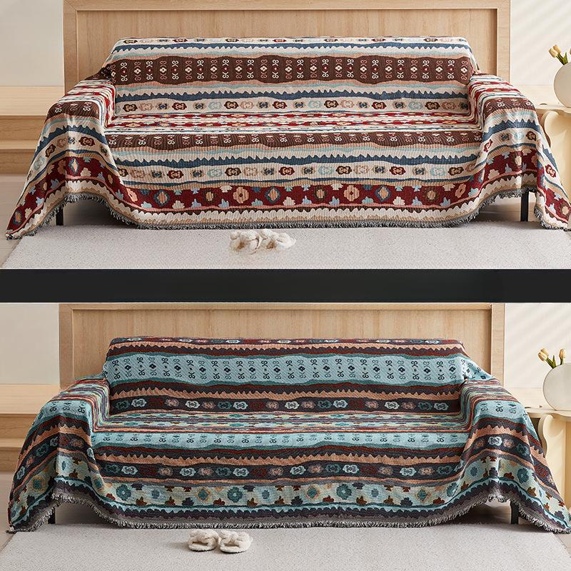 

Подушка для дивана, нескользящая, устойчивая к пятнам, универсальное полотенце для дивана Four Seasons, современные простые коврики для пикника, кемпинга, чехол для дивана, ткань High Sense 90*90cm