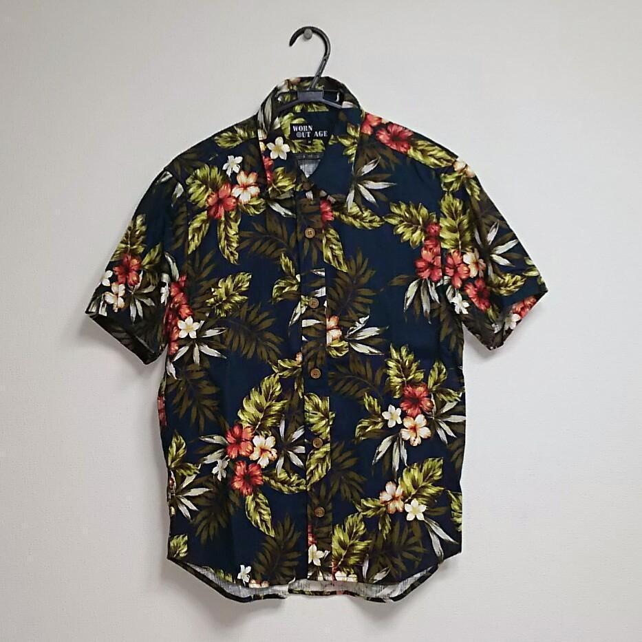 

[Б/У] Рекомендуется для поклонников Y2K и Achieve. Рубашка в стиле Алоха/Тропическая