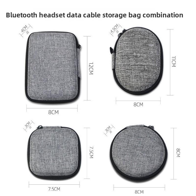 Nylon EVA Charger and Cable Box, Portable Storage Bag with Compartments