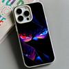 Anime Eyes Phone Case for iPhone 17 16 15 14 13 12 11 Air Pro Max Plus Jelly Double Layer White Cover