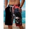 Summer Men's 3D Printed Beach Shorts Fashion Versatile Trend Breathable Casual Vacation Style