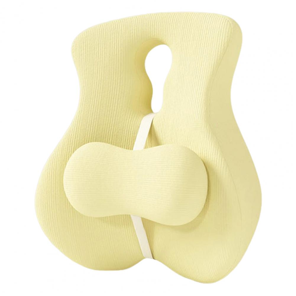 Back Support Cushion Memory Foam Lumbar Support Cushion Adjustable Slider for Office Chair Computer Desk Chair