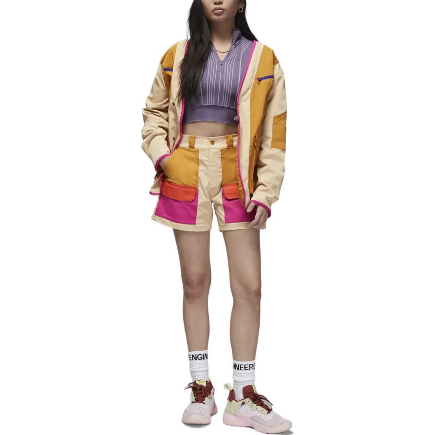 Jordan Color Block Straight Leg Casual Shorts Women Shorts Multicolor DQ4546-252