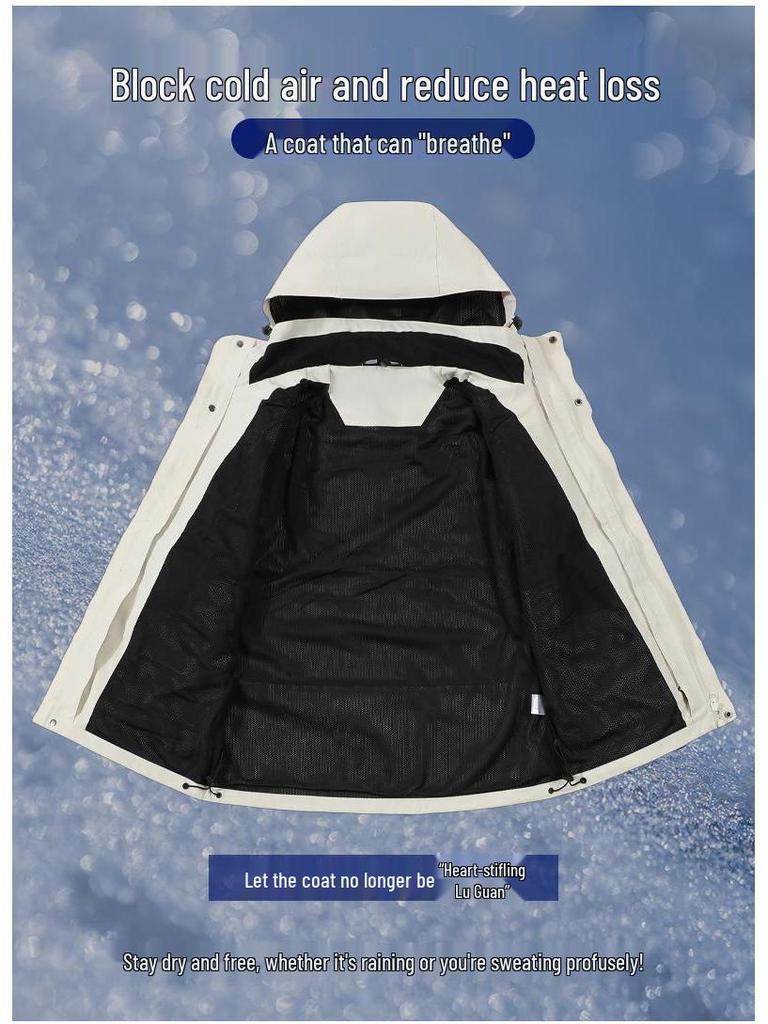 Custom Men's & Women's Outdoor 3-in-1 Detachable Workwear Jacket with Logo
