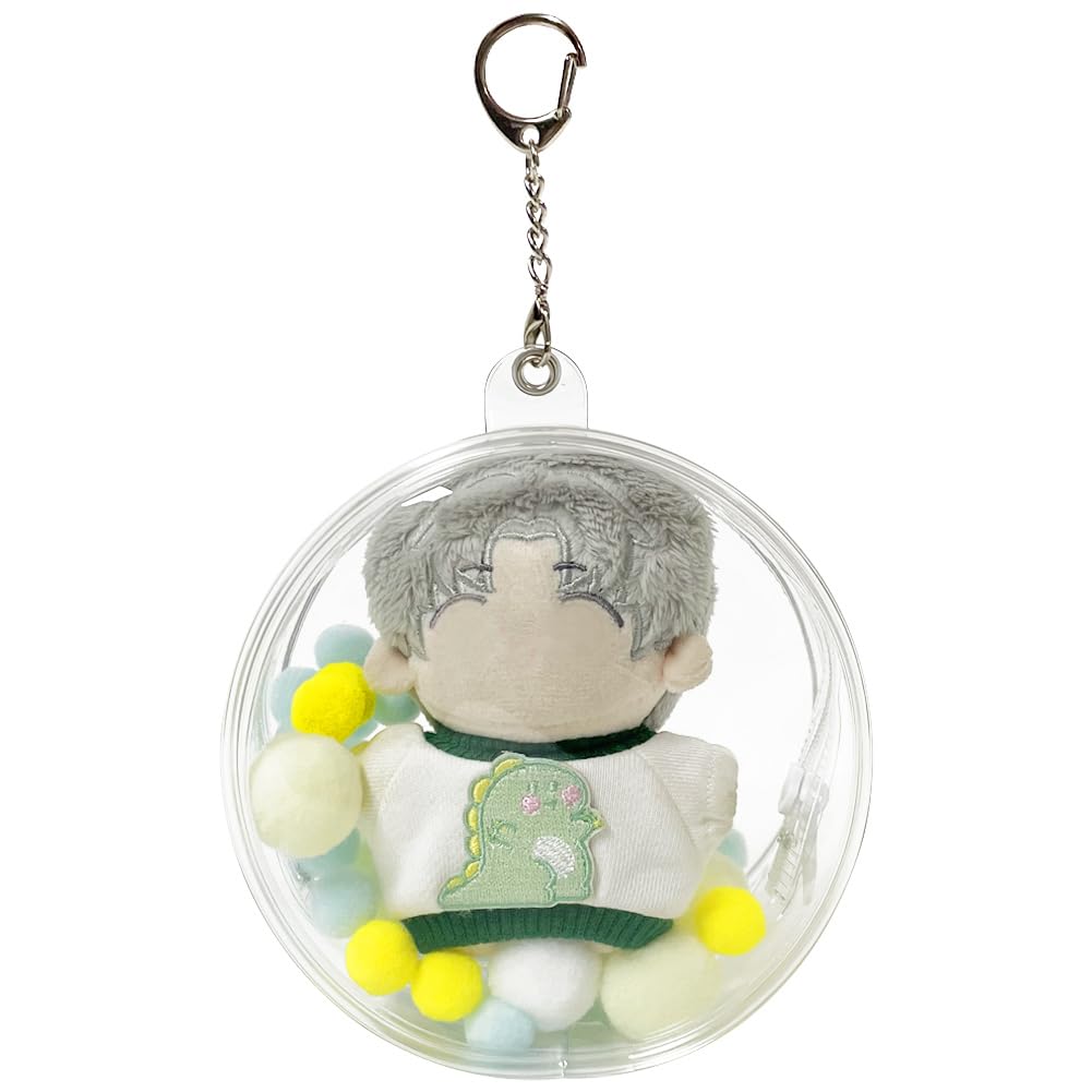 

Сумка Umora Ita-bag, Пылезащитный плюшевый чехол для 10-сантиметровых плюшевых игрушек, Водонепроницаемая, Прозрачный чехол, Круглая сумка-подвеска с брелоком, Диаметр 12 см (M)