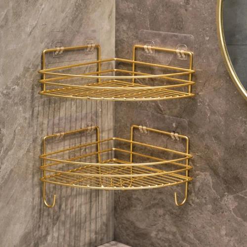 Bathroom storage rack Triangle storage rack Shower corner wash basin wall mounted skincare product storage rack household items