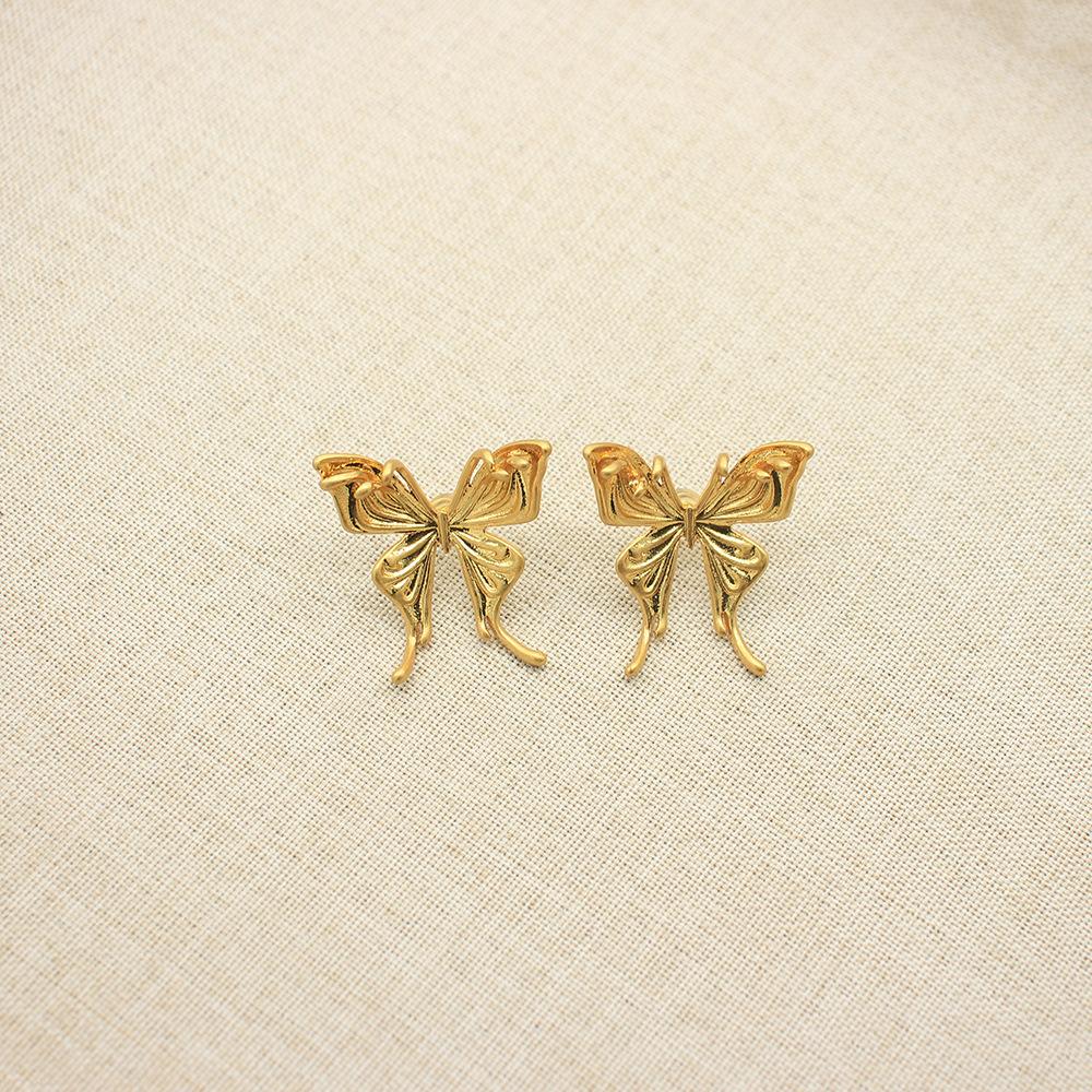 

Annual Tide Earrings High-End Light Luxury Zircon Earrings Women S Design Earrings Women S Copper Plating Real Gold