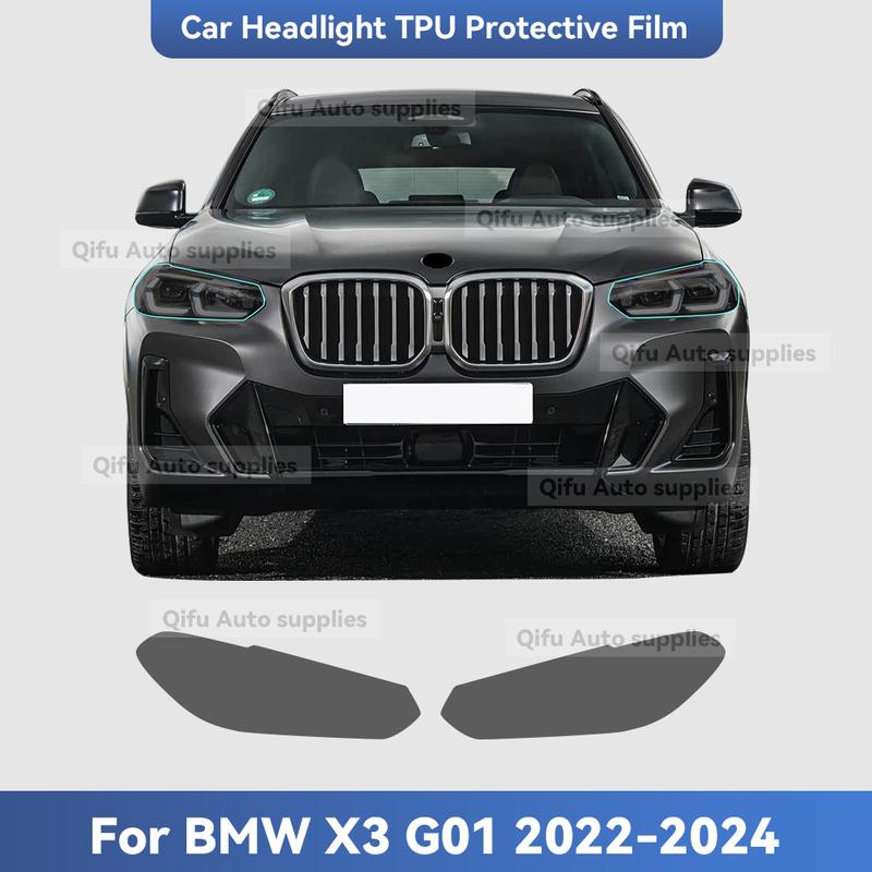 For BMW X3 G01 2024 TPU Headlight Anti-Scratch Smoke Black Transparent Modification Color Changing Protective Film