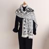Retro niche design sense elephant print scarf women travel fashion light luxury high temperament outer shawl