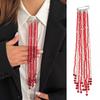 Beaded Tassel Pin Brooch Boho Chain Tassel Brooch Retro Dangle Brooch