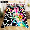 Cute Giraffe Bedding Set Full Size 3pcs with 1 Duvet Cover 2 Pillowcases Animal Bedding Set for Kids Boys Girls Room Decoration