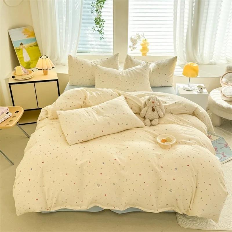 Floral Style Duvet Cover Sets Single/Queen/King Soft Washed Cotton Bed Cover Sets 240x220 Bedding Sets