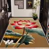 Lotus Flower Waterproof Anti-Slip Entry Mat - Crystal Velvet Hallway Runner