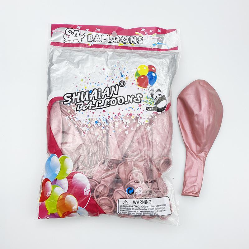 18 Inch Metal Latex Balloon Thickened Pearlescent Metal Ball Wedding Party Decoration Birthday Arrangement Balloon