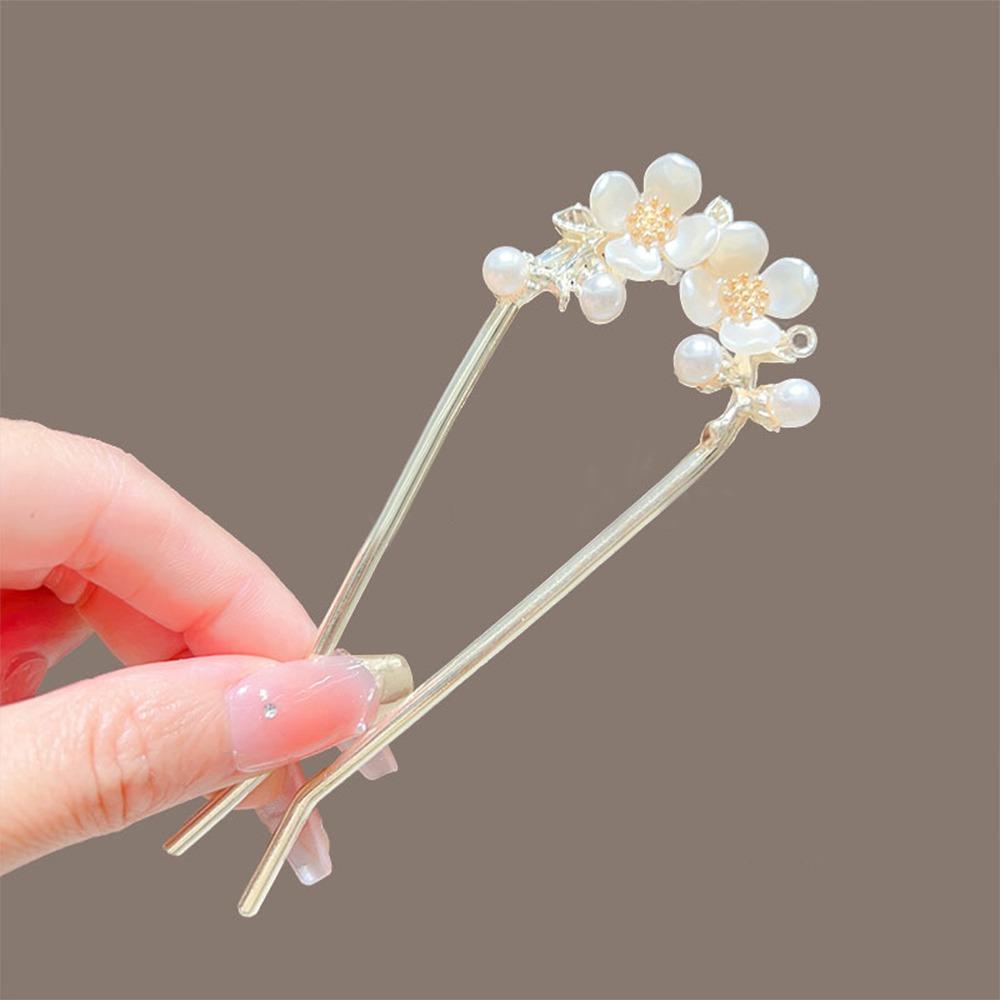 

Alloy U-Shaped Hairpins Tassel Flower Bun Tool Updos Headpiece Vintage Hair Stick for Women C69