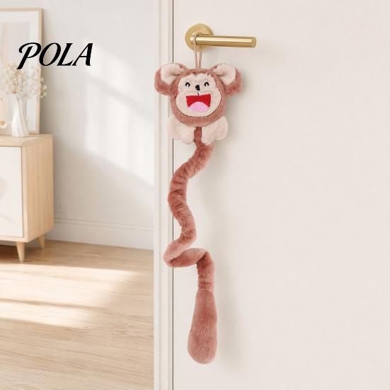 Cartoon Shape Cat Toy Plush Animal Toy, Long Tail Chew with Crinkle Sound, Interactive Hanging Stuffed Fox Chick Monkey for Indoor Cats Solo