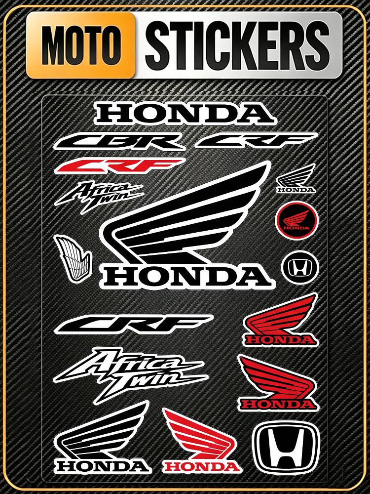 vdbn2 FOR HONDA RACING Waterproof Reflective Scratch Cover Sticker Universal Decor Decal For Car Motorcycle Helmet Refrigerator