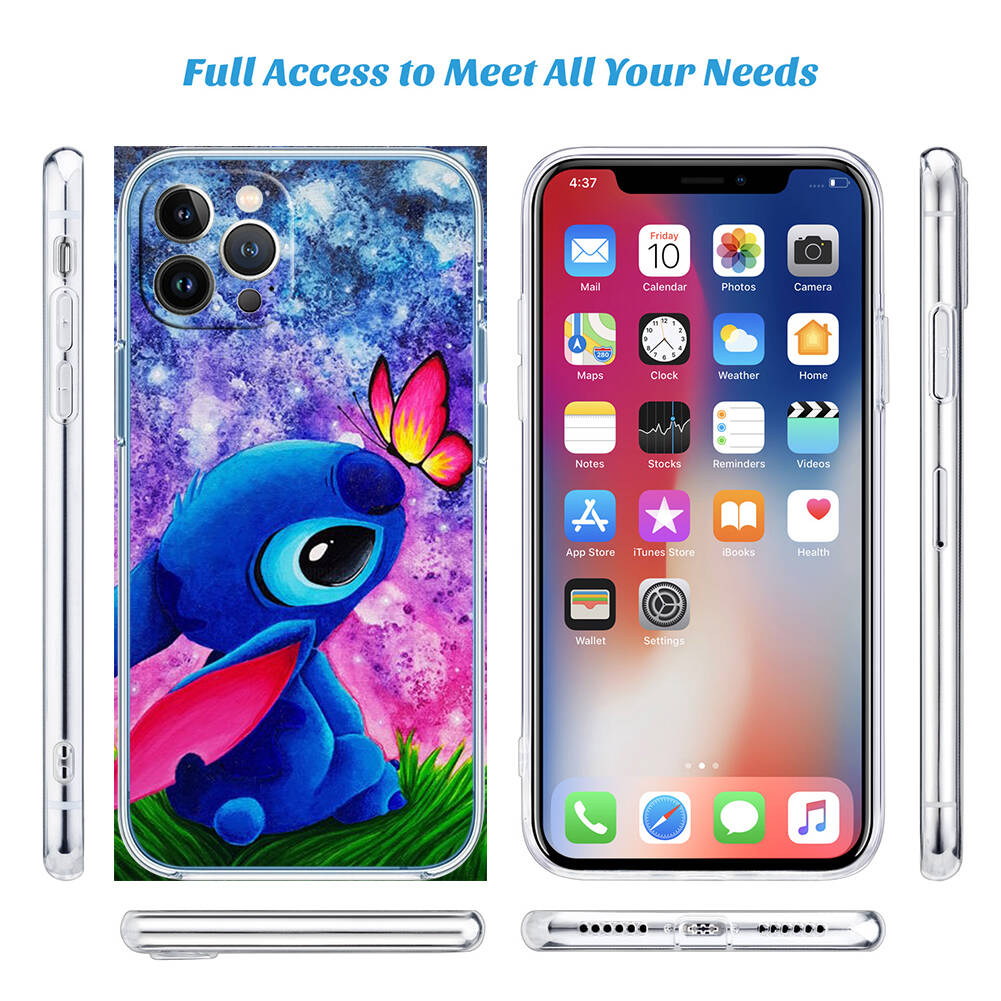 Cute Lilo Stitch Phone Case for Motorola Edge 20 30 S30 40 50 Fusion Lite Plus Pro Neo Ultra One Hyper Power Action Zoom Macro Vision