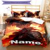 3pcs Custom Name Attack on Titan Bedding Set Duvet Cover Closure Includes 1 Duvet Cover & 2 Pillowcases for All Seasons Bedroom Decor