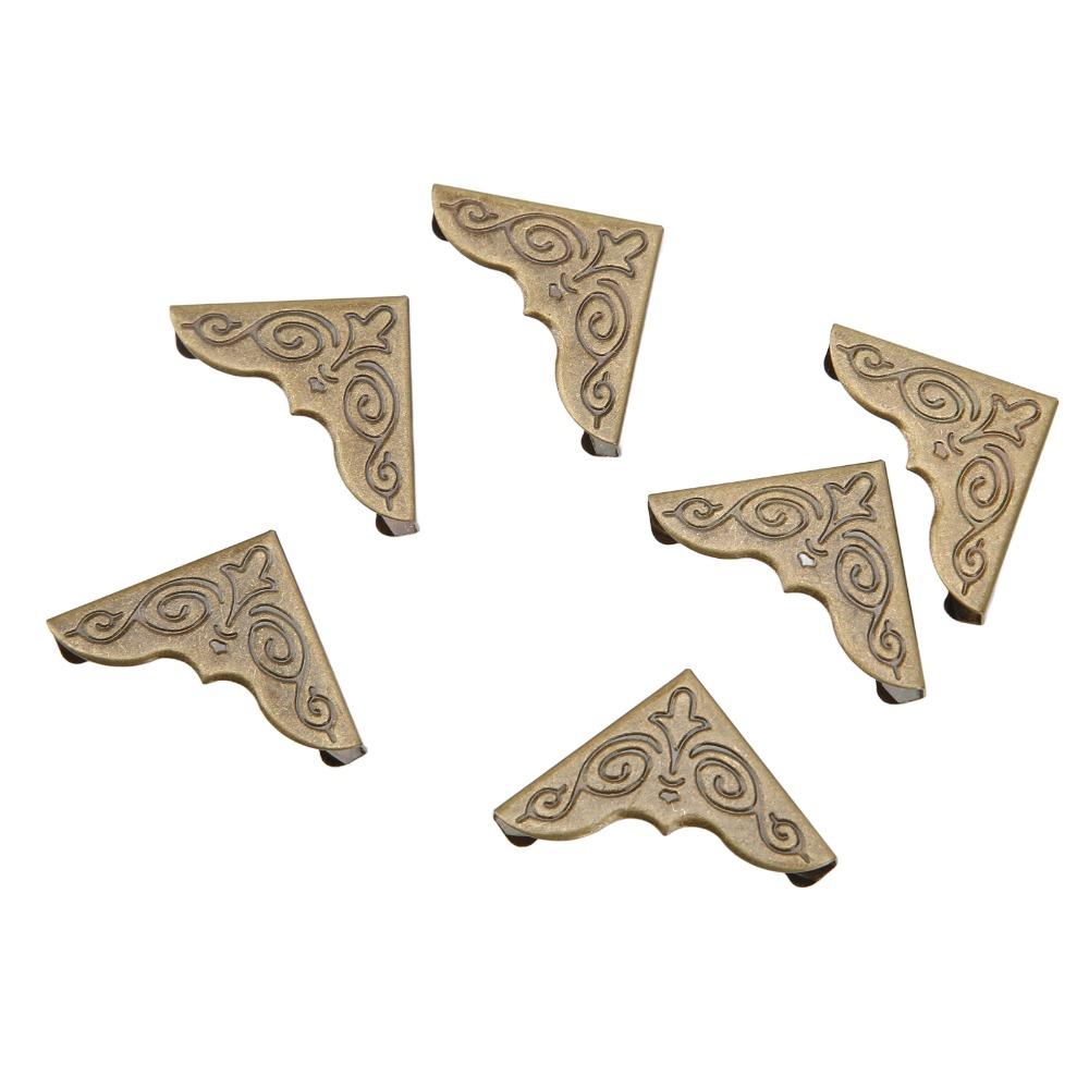 100pcs Bronze Metal Corner Protector Vintage Corner Guards Photo Album Corner Protector Notebook