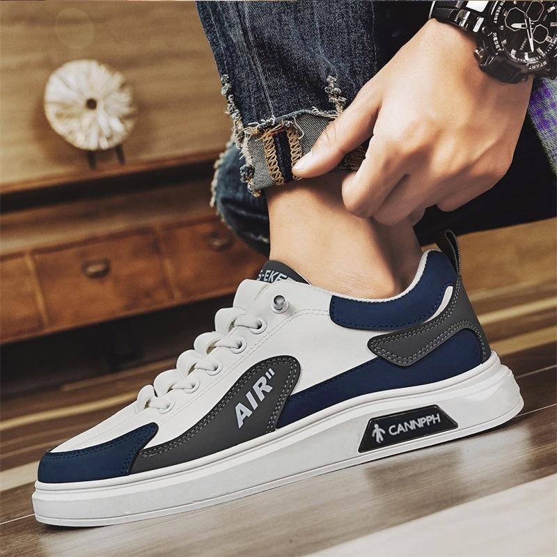 Frühlings- und Herbstschuhe für Herren Atmungsaktive Vielseitige Board-Schuhe Ein Pedal Einfacher Trend Studentenschuhe Freizeitschuhe Weiche Sohle Arbeitsschuhe