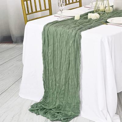 Tischläufer, rustikale Tischdecke, weich, waschbar, lichtecht, handgefärbte Tischdecke, Hochzeitsfeier-Dekoration