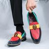 Scarpe da uomo alla moda taglia grande 48 nuove scarpe casual in pelle piedi da uomo alla moda mocassini colore abbinamento tendenza retrò scarpe eleganti A19
