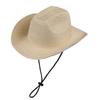 Retro Ein-Wort-Zylinderhut Western Cowboy Strohhut Vielseitiger Jazzhut Frühling und Sommer Herren- und Damen-Outdoor-Sonnenhut