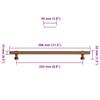 Furniture Handles 5 Pcs Bronze 224 Mm Stainless Steel