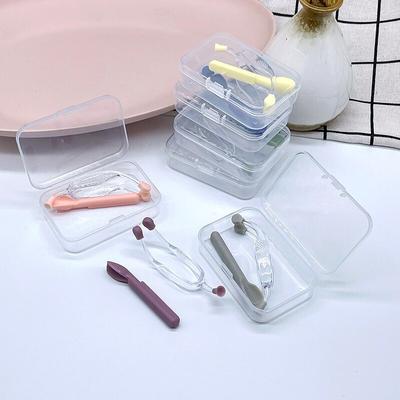 7 colori per la cura degli occhi, inseritore di lenti a contatto in silicone morbido, pinzette, bastoncino di aspirazione, custodia, set di strumenti per indossare, accessori per lenti
