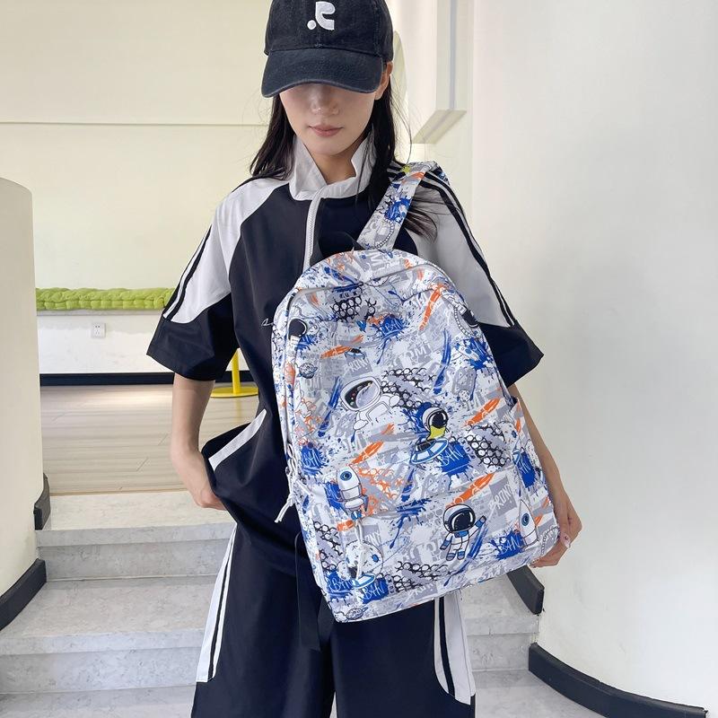 Schoolbag Trend Backpack High School Backpack Boys Trendy Cool Personality College Student Schoolbag Women's Casual Backpack