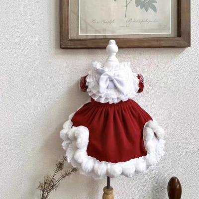Autumn Winter Dress for Small Dogs: Teddy Bichon Pomeranian Pet Skirt