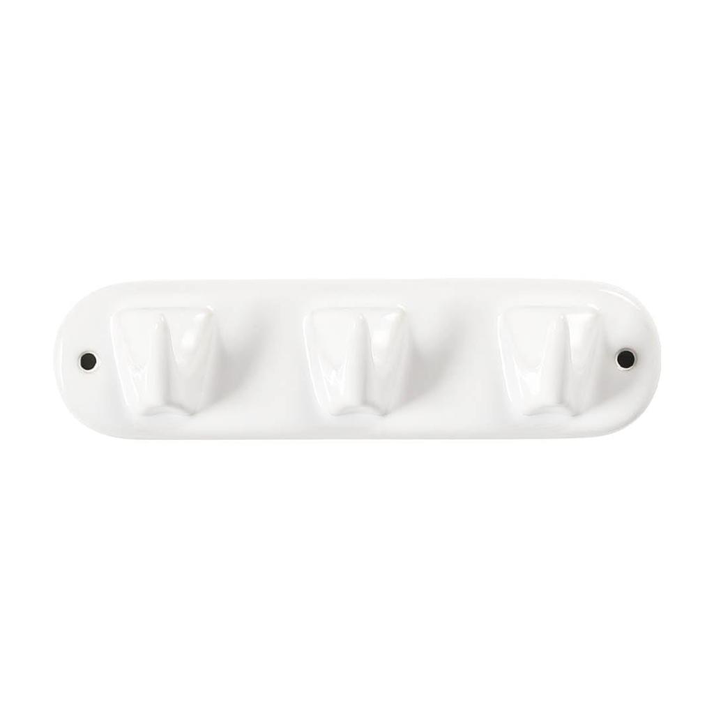 Dulton Porcelain 3 Prong A timeless Ceramic DIY Wall Height Width Depth Hook, 3-piece Set, classic, Parts, Hanging, 6.1cm, 23.1cm, 5.2cm, Y-0617/3