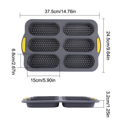 Silicone Baking Mold Restaurant Bread Food Mould Grade Baguette Bake Tray Non-Stick Oven Tool Kitchen Bakeware Accessories