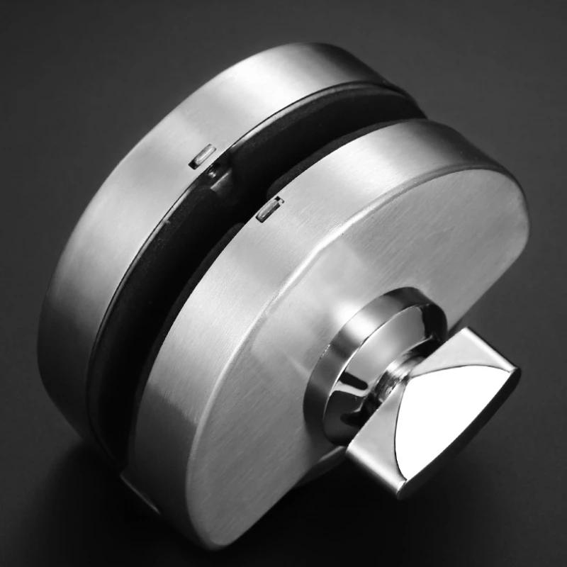 Glastürschloss, Edelstahl 304, Schiebeglasschloss, Doppeltür, Laden-Zentralschloss, Lochloses Einzeltür-Doppeltürschloss