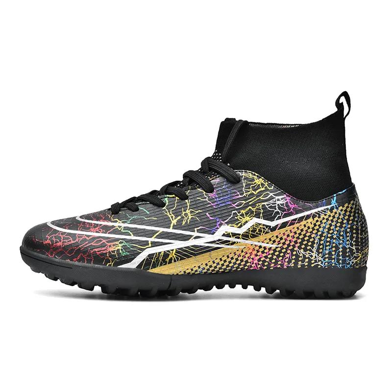 Chaussures de Football pour Hommes Originales Rapides Futsal Herbe Entraînement Intérieur Terrain de Football Bottes Professionnelles Antidérapantes Ultra-légères Chaussures de Football 35