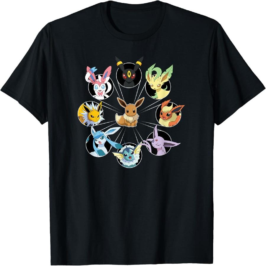 Pokémon - Футболка с кругом эволюции Иви S