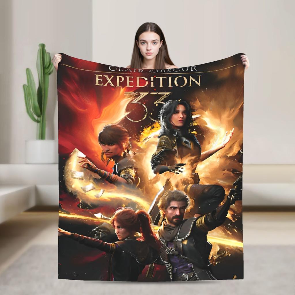 Clair Obscur Expedition 33 Maelle Plaid Kwaliteit Super Zacht Beddengoed Plaids Winter Picknick Slaapkamer Patroon Sprei