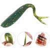 10Pcs 7.5CM Soft Bait Double Split Tails Realistic Flexible Long Colorful Freshwater Seawater Universal Artificial Fishing Lure Swimbait