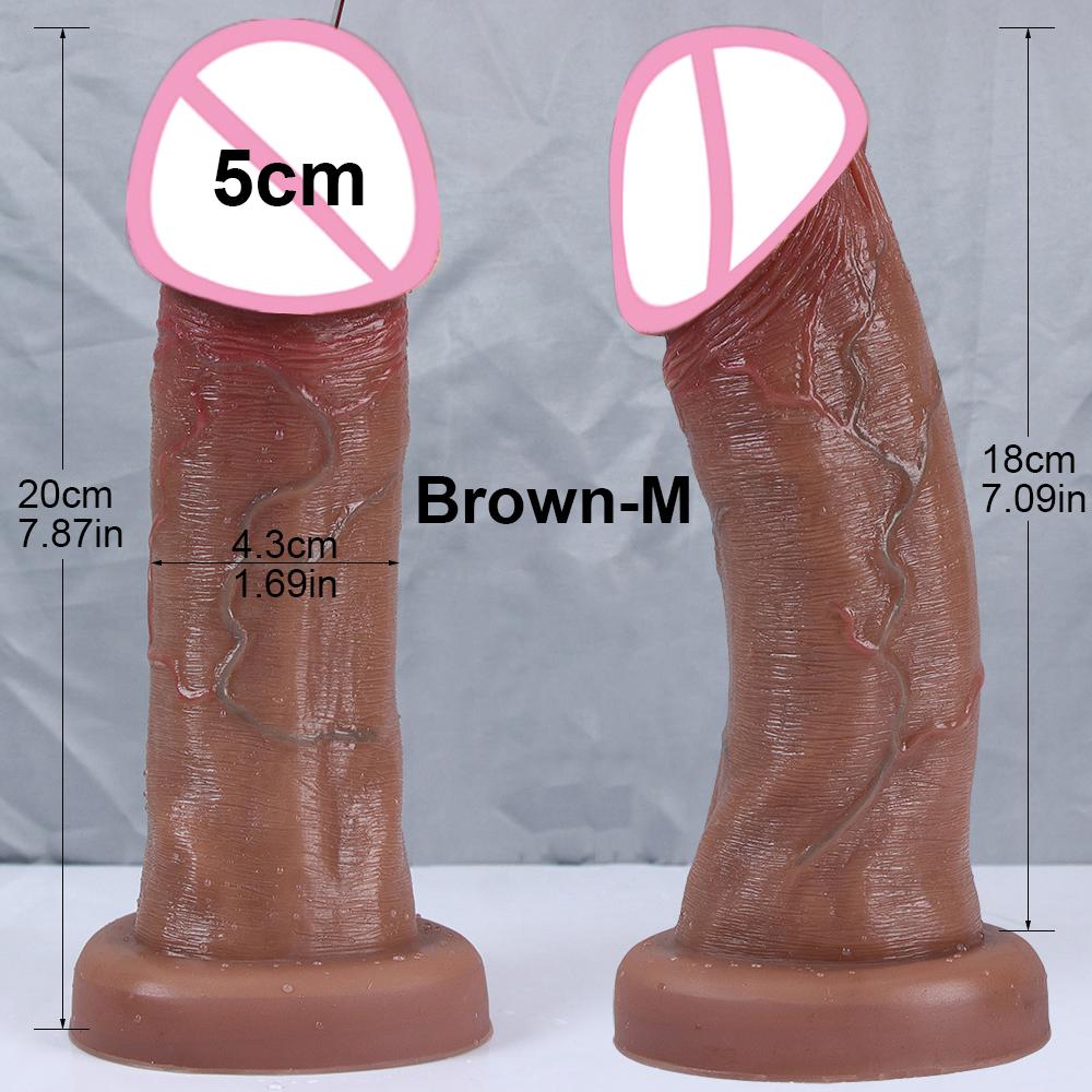 New 7.5cm Big Glans Penis Realistic Dildo Huge Anal Plug Suction Cup Adult Strapon Sex Toys For Woman Vagina Orgasm Masturbation