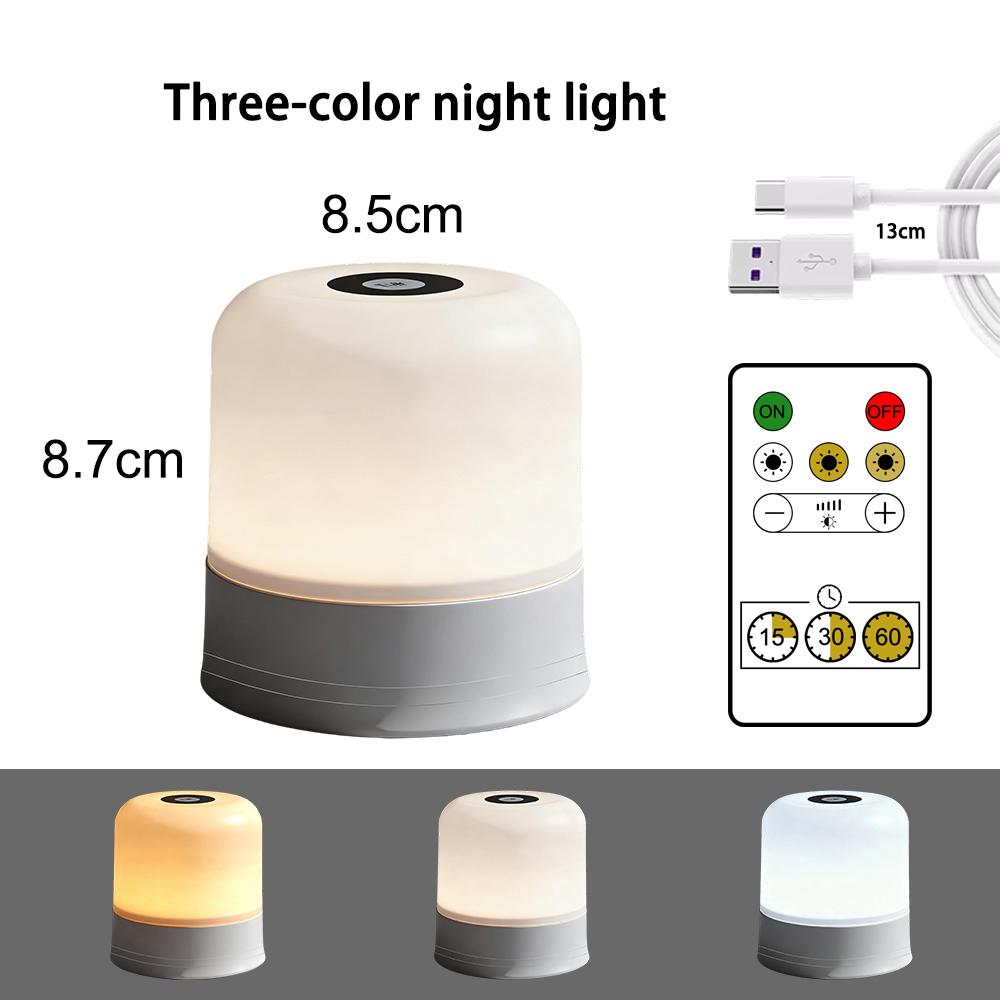 Touch LED RGB Night Light Table Lamp Rechargeable Dimming Bedside Lamp Bedroom Decoration Home Christmas Gift Children