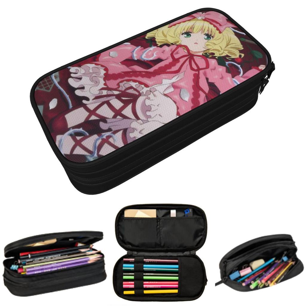 Romantic Anime Rozen Maiden Wantage Pencil Case for Studen School Pen Box Pencil Bag Stationery Supplies Pen Holder Bag