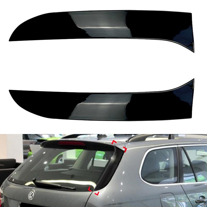 2 Pieces Glossy Black Car Rear Window Side Spoiler For Volkswagen VW Golf 6 MK6 Variant Wagon Automobile Trim Accessories