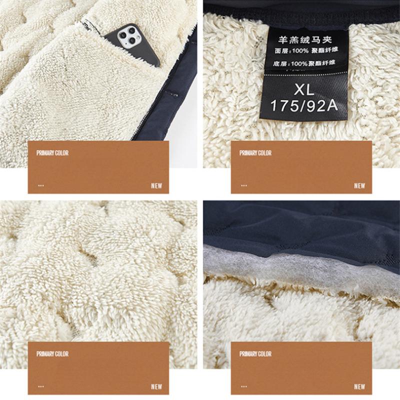 Fashion Waistcoat Men's Autumn and Winter Padded Thickened Cotton Jacket Warm Vest Shoulders Windproof Waterproof Cotton Horse Jacket