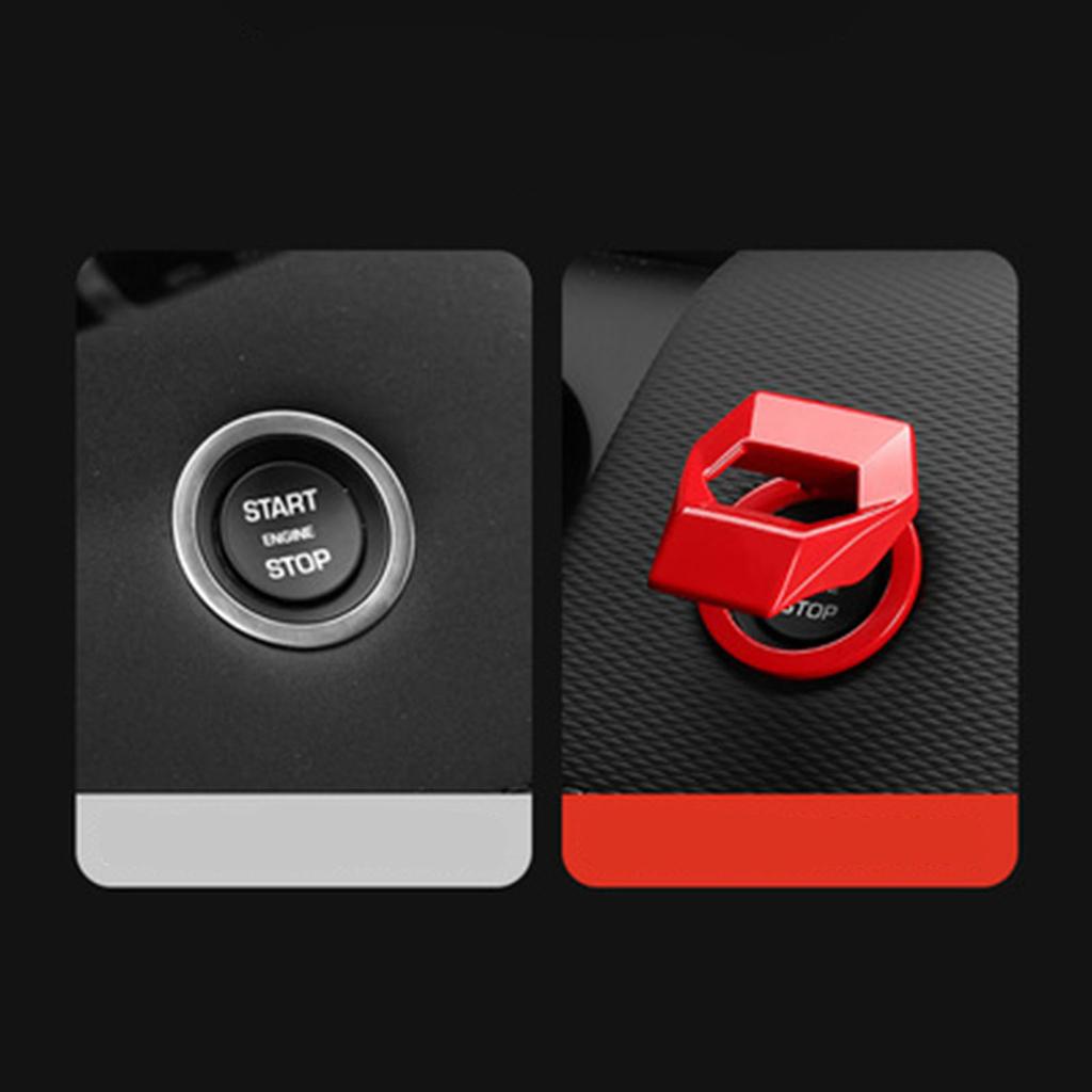 Ignition Key Switch Cover Smooth Corners Compact Size Universal Zinc Alloy Engine Start Stop Decoration Cover for Car