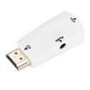 HD 1080P HDMI Female to VGA Female Converter Adapter with 3.5mm Audio Output Cable