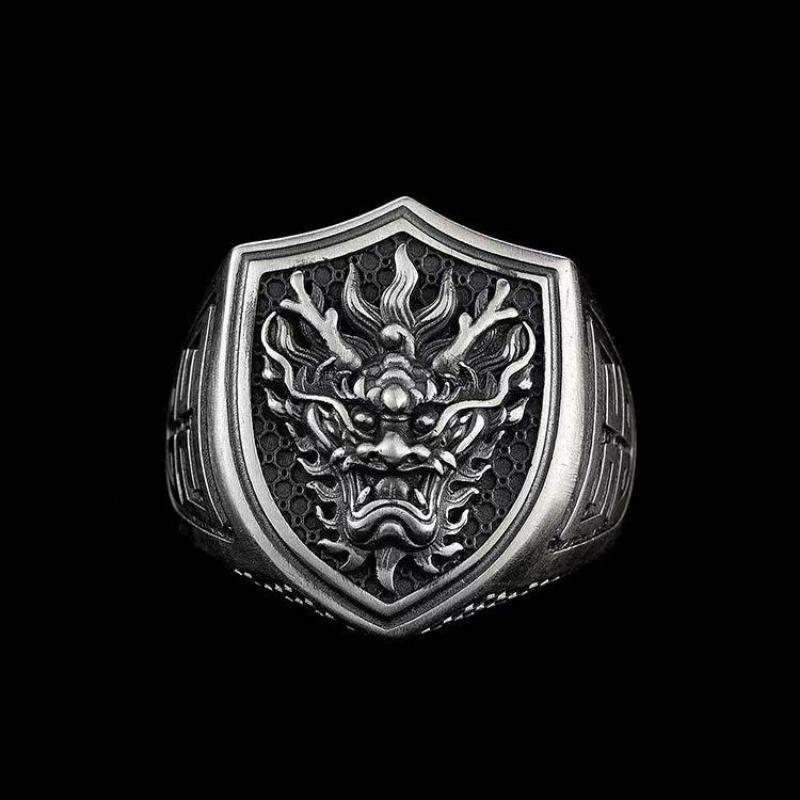 Retro Faucet Ring for Men, Fashionable Single Ring, Index Finger, Domineering Ring Opening, Adjustable