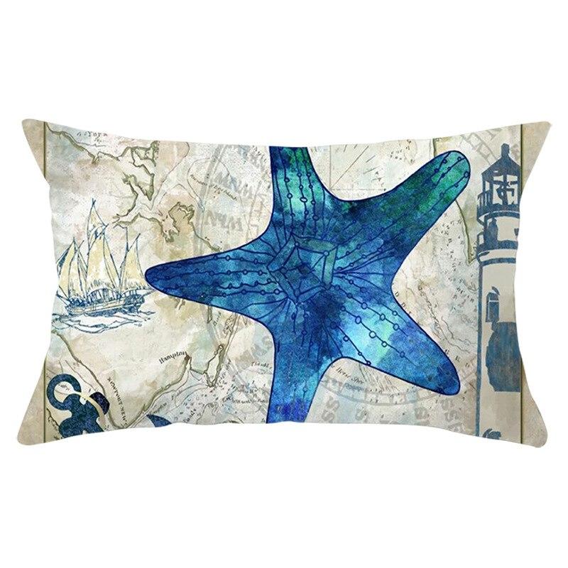 blue decorative bed pillows