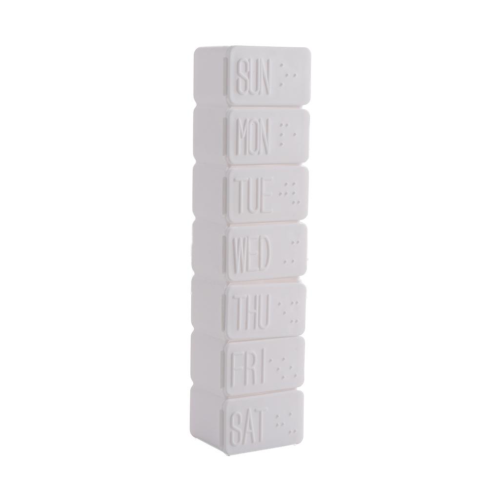 Container Organizer 7 Day Weekly Medicine Pill Storage Box Pill Case Medication Organizer Braille