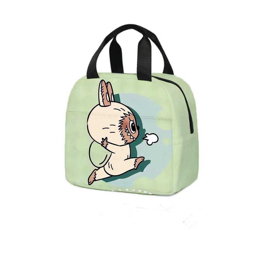 Cartoon Handbag Oxford Cloth Waterproof and Durable Tote Built In Aluminum Foil Insulation